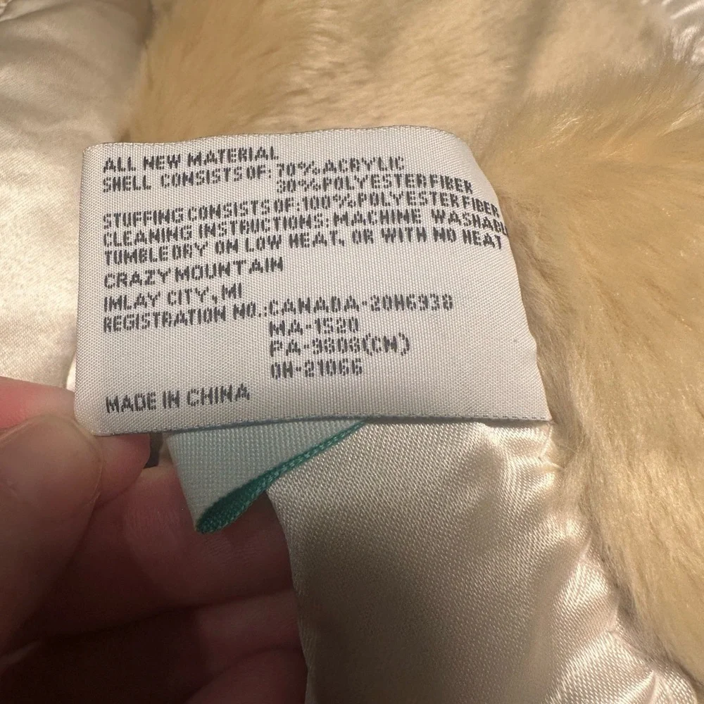 Vintage Crazy Mountain Plush Horse Baby Lovey Blanket - Tan and Black